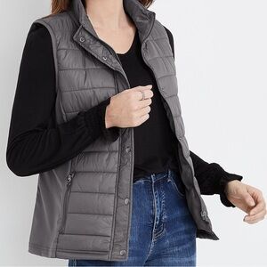 Maurices Gray Snap Front Vest